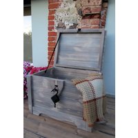 Große Rustikale Holz-Truhe Bauernhaus Dekor Rustikalen Schatztruhe Andenken Holz-Box Couchtisch Decke Brust Spielzeug Lagerung von MusaWood