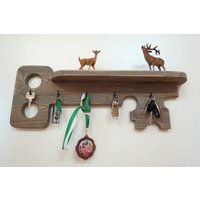 Neues Haus Geschenk Holz Hängen Regal Land Schlüsselhalter Rustikale Schlüssel Schlüsselhaken Halter Neue Hausschlüssel Meine Graue Taste von MusaWood