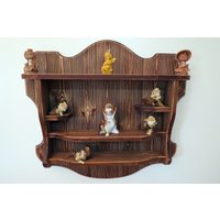 Rustikale Holz-Regal Holz Regal Wandregal Schweben Hängen Regale Dekorative Wandregale Handgemachte Bauernhaus von MusaWood