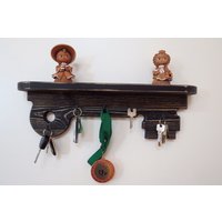 Schlüsselhalter Regal Holz Schlüsselhaken Rustikale Schlüssel Wandregal Regale Rustikal Awards Veranstalter Schmuck Halter Aufhänger Hängen von MusaWood