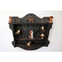 Wandregal Rustikale Holz-Regal Holz Hängen Regale Handgemachte Bauernhaus Regal Schweben Dekorative Wandregale von MusaWood