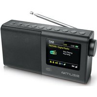 Schwarzes digitales tragbares radio Muse m117db von Muse