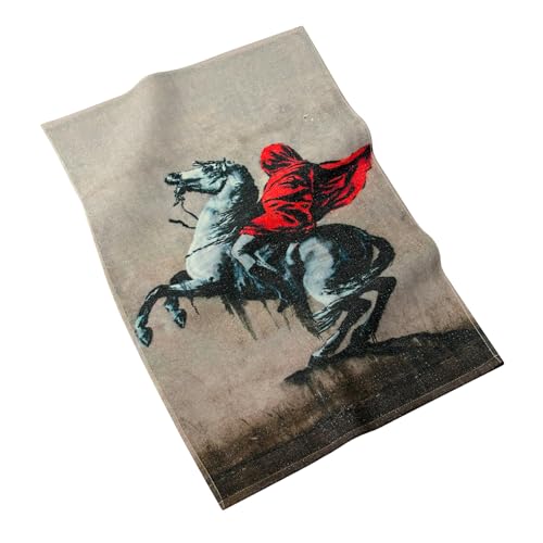 MuseARTa Geschirrtuch aus Baumwolle mit dem Gemälde Bonaparte des Künstlers Banksy Graffiti in der Größe 40x60cm, KT-BL-BO von MuseARTa
