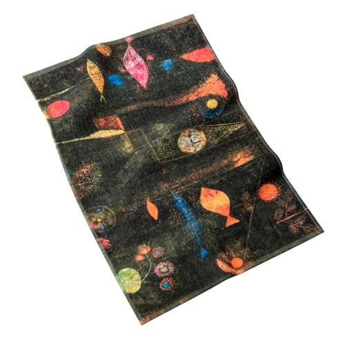 MuseARTa Geschirrtuch aus Baumwolle mit dem Gemälde Fish Magic des Künstlers Paul Klee in der Größe 40x60cm, KT-PK-FM von MuseARTa