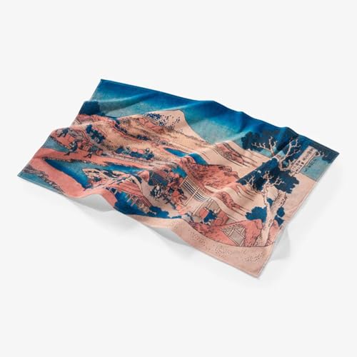 MuseARTa Geschirrtuch aus Baumwolle mit dem Gemälde Mount Fuji des Künstlers Katsushika Hokusai in der Größe 40x60cm, KT-KH-MF von MuseARTa