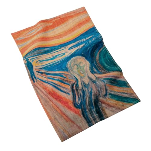 MuseARTa Geschirrtuch aus Baumwolle mit dem Gemälde The Scream des Künstlers Edvard Munch in der Größe 40x60cm, KT-EM-TS von MuseARTa