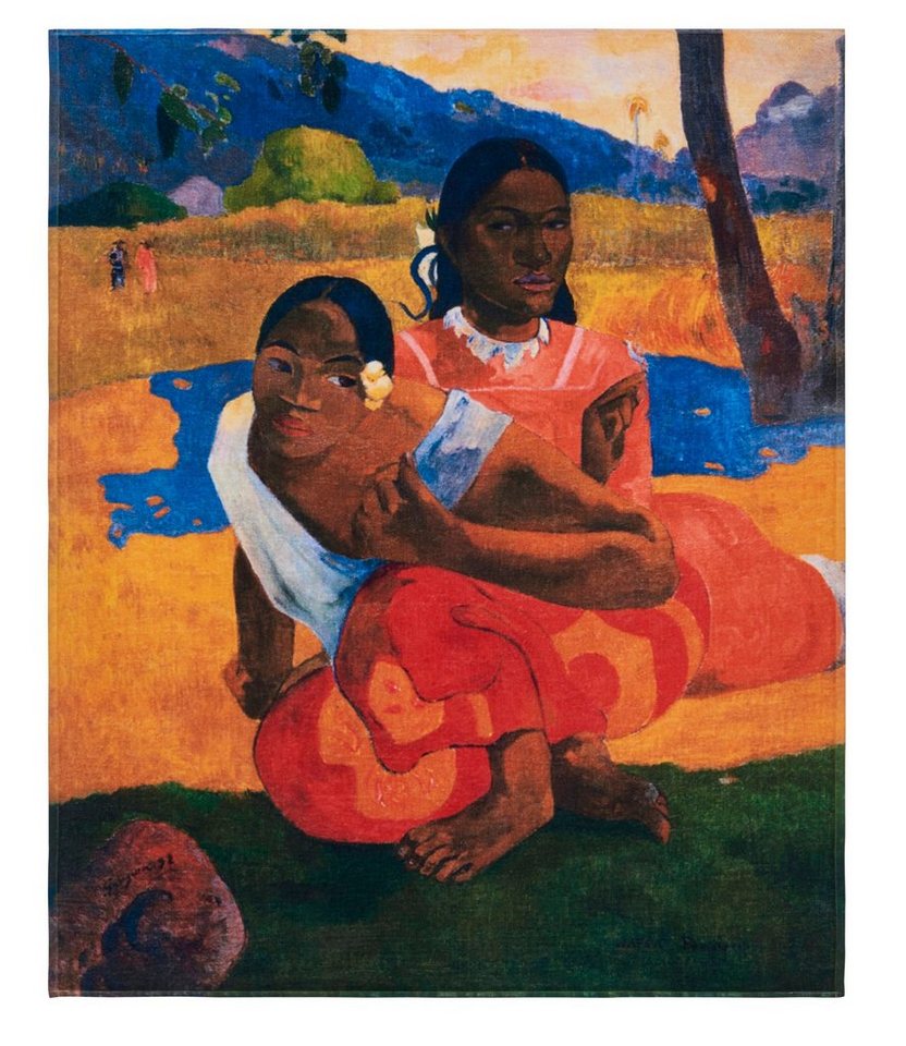 MuseARTa Strandtuch Nafea faa ipoipo Strandtuch, Baumwolle (1-St), Paul Gauguin Wann wirst du heiraten? von MuseARTa