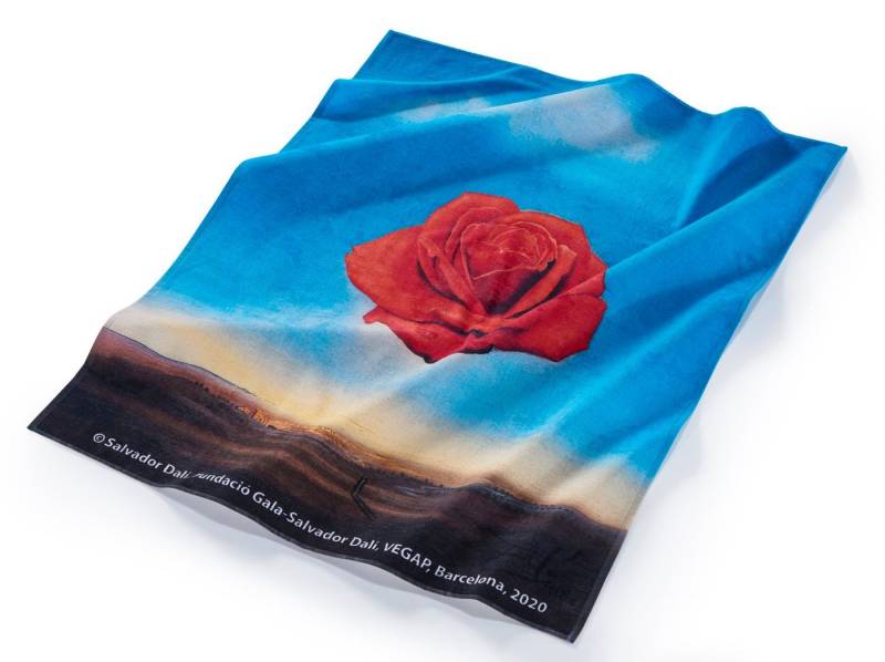 MuseARTa Strandtuch Strandtuch Salvador Dali, Baumwolle (1-St), Salvador Dali Meditative Rose von MuseARTa