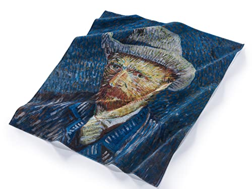 Musearta Unisex Strandhandtuch mit dem Motiv Self-Portrait with Grey Felt Hat des Künstlers Vincent Van Gogh aus Baumwolle in der Größe 120x150 cm, BT-VG-SH-V424391 von MuseARTa