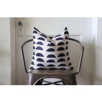 Indigo Kissenbezug Boho Chic Wohndeko Handgemachter Dekorativer von MuseTextiles