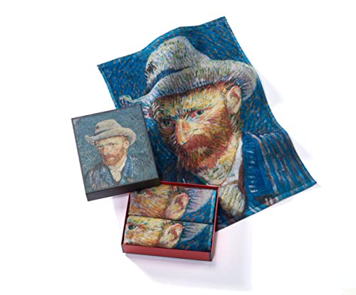Musearta Unisex Gästehandtücher im 2er Set mit dem Motiv Self-Portrait with Grey Felt Hat des Künstlers Vincent Van Gogh aus Baumwolle in der Größe 40x60 cm, GT2-VG-SH-V433123 von Musearta