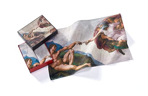 Musearta Unisex Gästehandtücher im 2er Set mit dem Motiv The Creation of Adam des Künstlers Michelangelo Buonarroti aus Baumwolle in der Größe 40x60 cm, GT2-BM-TA-V433088 von Musearta