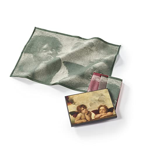Musearta Unisex Geschirrhandtücher im 3er Set mit dem Motiv Angels of Sistine Madonna des Künstlers Raphael Sanzio aus Baumwolle in der Größe 50x70 cm, TT-RS-AM-10-V424205 von Musearta