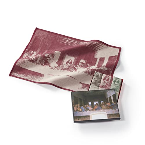 Musearta Unisex Geschirrhandtücher im 3er Set mit dem Motiv The Last Supper des Künstlers Leonardo da Vinci aus Baumwolle in der Größe 50x70 cm, TT-LV-LS-10-V424199 von Musearta