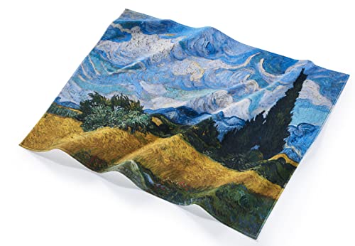 Musearta Unisex Strandhandtuch mit dem Motiv Wheatfield with Cypresses des Künstlers Vincent Van Gogh aus Baumwolle in der Größe 120x150 cm, BT-VG-WC-V424406 von Musearta