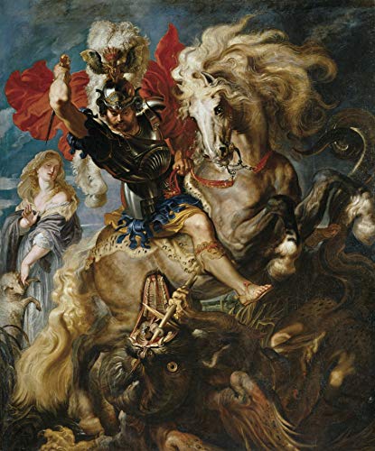Museum der Wiese "Der Kampf of San Jorge und der Drachen-Rubens" von Museo del Prado