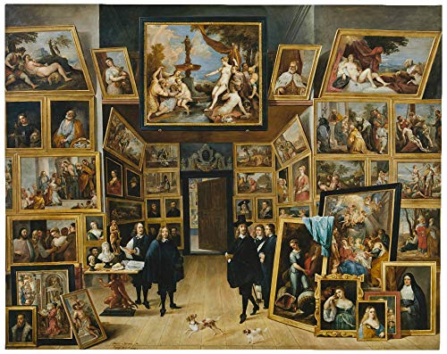 Offizielle Reproduktion des Museums der Wiese "El archiduque Leopoldo Guillermo in seiner Galerie in Brüssel" von Museo del Prado