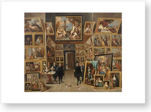 Offizielle Reproduktion des Museums der Wiese "El archiduque Leopoldo Guillermo in seiner Galerie in Brüssel" von Museo del Prado