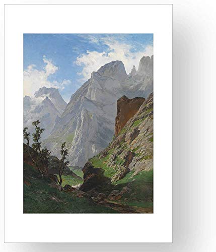 Offizielle Reproduktion des Museums des Wiesens "Mancorbo-Kanal in den Picos von Europa" von Museo del Prado