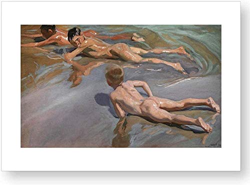 Offizielle Reproduktion des Wiesenmuseums "Chicos am Strand" von Museo del Prado