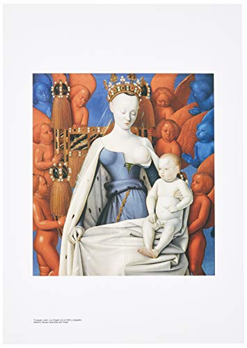 Offizielle Reproduktion des Wiesenmuseums "Die Jungfrau mit dem Kind und zwei Engel die Krone " von Museo del Prado