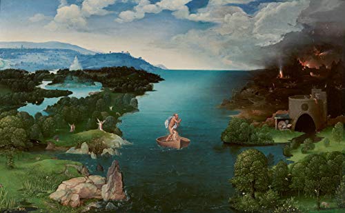 Poster Museum der Wiese "Der Schritt der Launune Stygia-Patinir" von Museo del Prado