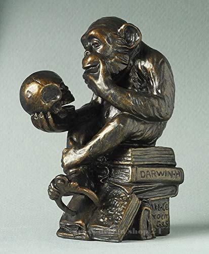 Pocket Art - Museums Miniaturskulptur - Affe mit Schädel - nach W.H. Rheinhold von Museum Kollektion