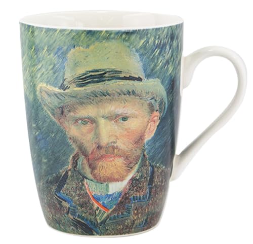 Museumeditions Lanzfeld - HMUW0032 - Kaffee Becher, Vincent van Gogh, Selbstportrait, Porzellan, Bone China, 9,5cm x 8,2cm, 310ml, Spülmaschinen- und mikrowellengeeignet von Museumeditions