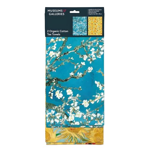 Museums & Galleries Geschirrtücher - Bio-Baumwolle - Künstlerische Designs - Mandelblütenzweige und Sonnenblumen von Vincent Van Gogh - 2er Set - Stilvolles Wohnaccessoire Museums & Galleries Geschirrtücher - Bio-Baumwolle - Künstlerische Designs - Mandelblütenzweige und Sonnenblumen von Vincent Van Gogh - 2er Set - Stilvolles Wohnaccessoire von Museums & Galleries