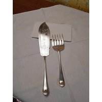 Antikes Vorlegebesteck Für Fischgerichte Um 1900 Vintage Epns Sheffield Versilbert Antikes Vorlegebesteck Für Fischgerichte Um 1900 Vintage Epns Sheffield Versilbert von Museumsladen