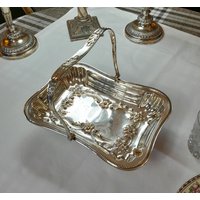 Brotschale Früchteschale Henkelkorb Servierschale Antik Vintage Epns England Versilbert Um 1900 Brotschale Früchteschale Henkelkorb Servierschale Antik Vintage Epns England Versilbert Um 1900 von Museumsladen