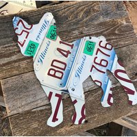 Boston Terrier Frenchie Nummernschild Holzschild Anpassbar von MushTushy