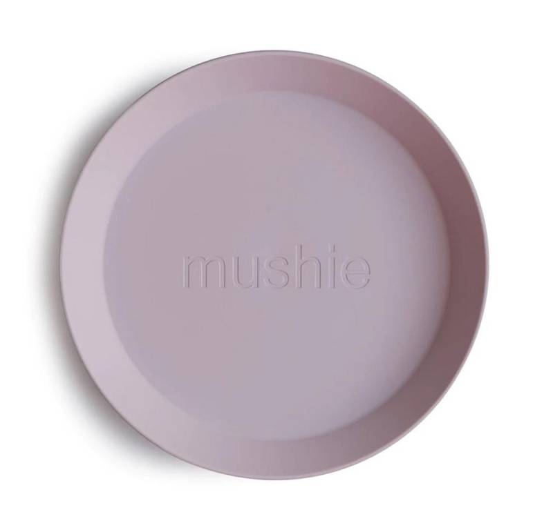 Mushie Kindergeschirr-Set Kinderteller Pale Daffodil 2er Set, Kunststoff BPA-frei Babyteller Babygeschirr von Mushie