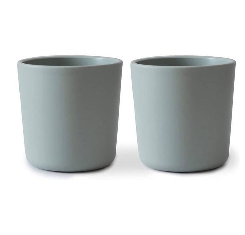 Mushie Kindergeschirr-Set Sage, Kinder Trinkbecher Plastik Kindergeschirr Set 2er BPA-frei von Mushie