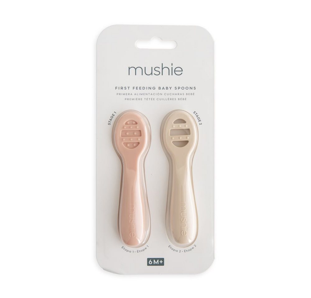 Mushie Kinderlöffel Baby Spoons 2er Pack Babylöffel (2 Stück), geeignet ab 6 Monaten von Mushie