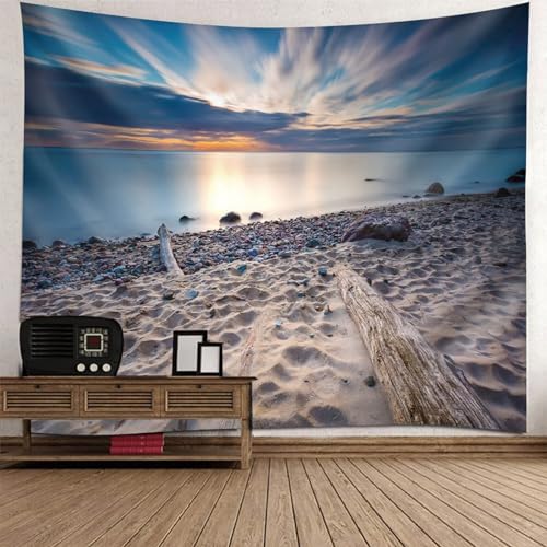 Musihy Meer Wandbehang Wandteppich, Wandteppich Strand Meer Meer Strand Landschaft Wanddeko für Schlafzimmer Wohnzimmer Wohnheim | 200x200cm Musihy Meer Wandbehang Wandteppich, Wandteppich Strand Meer Meer Strand Landschaft Wanddeko für Schlafzimmer Wohnzimmer Wohnheim | 200x200cm von Musihy