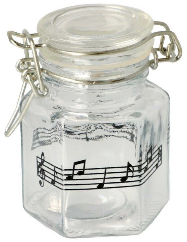 Musikboutique Vorratsglas, Mini-Aufbewahrungsglas mit Notenlinien-Motiv von Musikboutique
