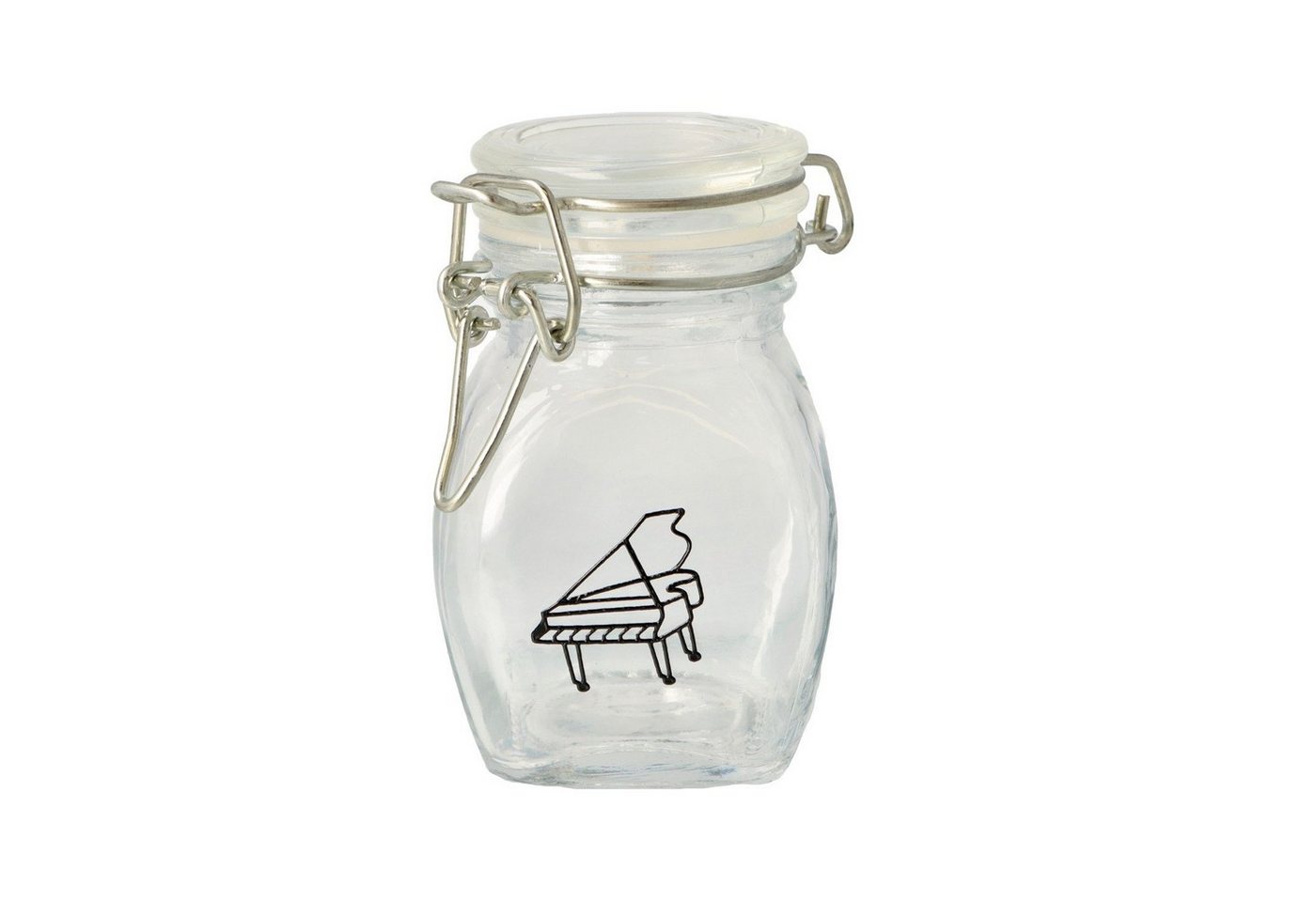 Musikboutique Vorratsglas Mini-Aufbewahrungsglas mit verschiedenen Instrumenten in schwarz -, Glas, Mini-Aufbewahrungsglas mit Piano-Motiv Musikboutique Vorratsglas Mini-Aufbewahrungsglas mit verschiedenen Instrumenten in schwarz -, Glas, Mini-Aufbewahrungsglas mit Piano-Motiv von Musikboutique