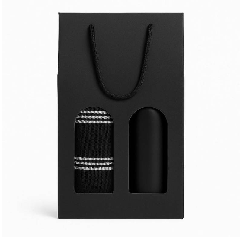 Musselin Welt Strandtuch Geschenke Set Black Edition, (Spar Set) von Musselin Welt