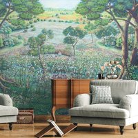 Claude Monet Fototapete, Künstler Garten Giverny Wandbild, Landschaft Tapete, Panorama Personalisierbar von MusselinDream