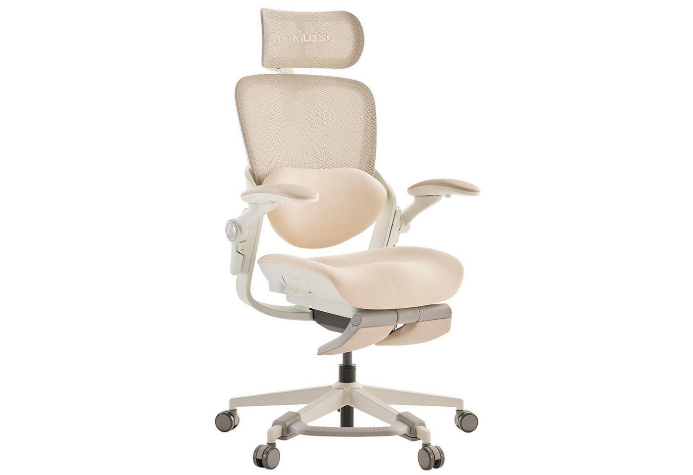 Musso Bürostuhl Ergonomischer Computerstuhl, Schreibtischstuhl, Gaming-Stuhl (1 St), 135° Neigung, 3D-Lendenstütze, 4D-Kopfstütze & Fußstütze von Musso