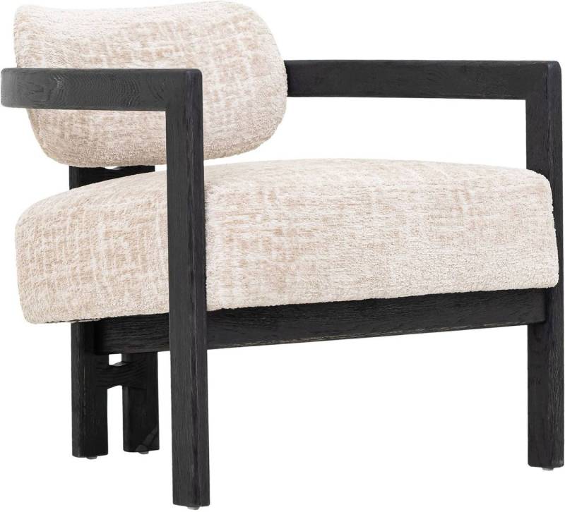 Must Living Sessel Kelly aus Stoff, Sand/Schwarz von Must Living