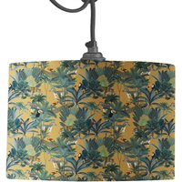 Darwin's Menagerie Senf Muster Lampenschirm | Tier Und Palm Lampe Sahde 20, 30 & 45cm Durchmesser Von Grau von MustardandGrayLtd