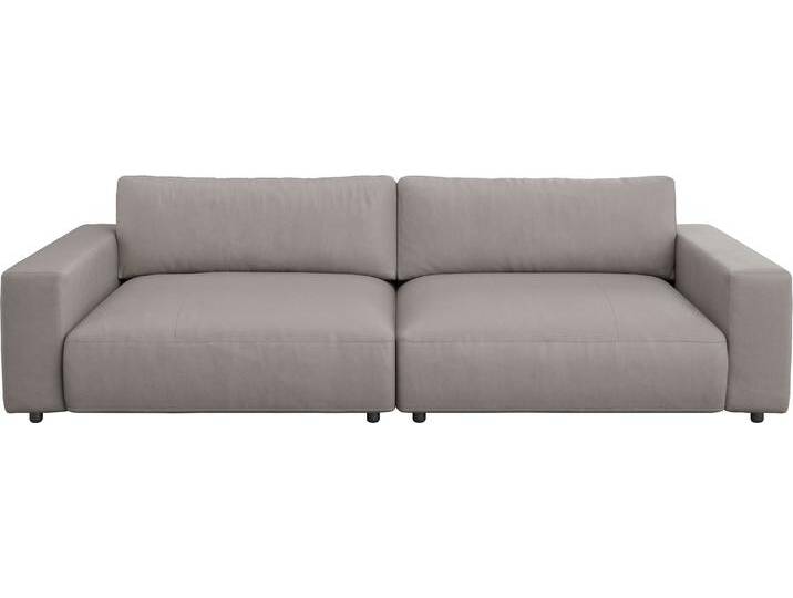 Big-Sofa MUSTERRING LUCIA , beige (bisquit puro), B:252cm H:81cm T:124cm, Flachgewebe FLORIS (100% Polyester), Flachgewebe VALMONT (60% Baumwolle/ 40% Leinen), Microfaser CRONA (100% Polyester), Sofas, in vielen Qualitäten und 4 unterschiedlichen Nähten, 2,5-Sitzer von Musterring
