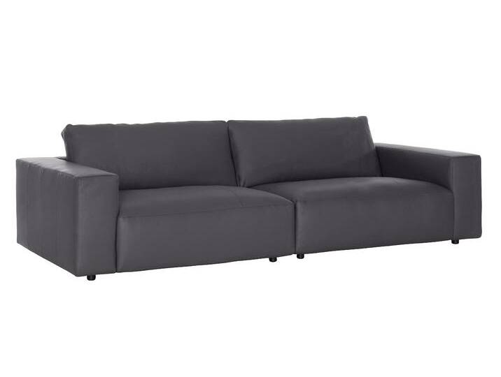 Big-Sofa MUSTERRING LUCIA , braun (braun bax), B:292cm H:81cm T:124cm, Flachgewebe FLORIS (100% Polyester), Flachgewebe VALMONT (60% Baumwolle/ 40% Leinen), Microfaser CRONA (100% Polyester), Sofas, in vielen Qualitäten und 4 unterschiedlichen Nähten, 3-Sitzer von Musterring