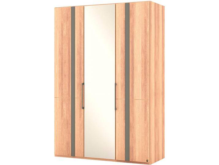 Drehtürenschrank MUSTERRING Sorrent, Kleiderschrank, Schrank, teilmassiv Eiche , braun (eiche, bronze), B:150cm H:217cm, Schränke, Türen Eiche massiv oder als Parsol-Bronze-Spiegel, verschiedene Maße von Musterring