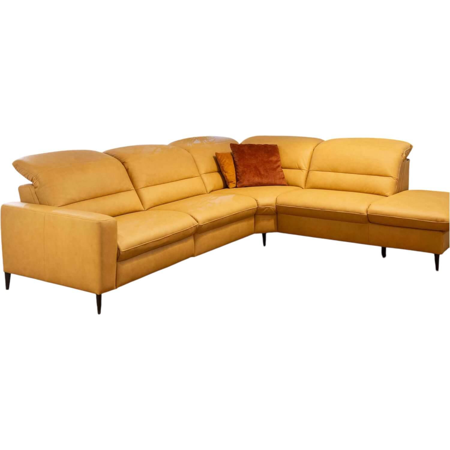 Ecksofa 1380 Leder Vivre Honey Gelb Füße Aluminium Mit Herz Waage Funktion Und A... Ecksofa 1380 Leder Vivre Honey Gelb Füße Aluminium Mit Herz Waage Funktion Und A... von Musterring