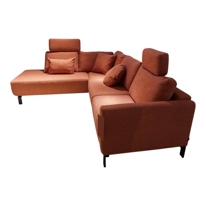 Ecksofa MR 4530 Stoff Picasso Peach Orange Rot Metallfuß Schwarz Matt Mit Kissen... von Musterring