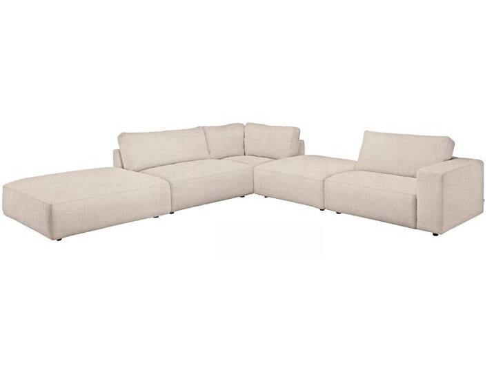 Ecksofa MUSTERRING LUCIA L-Form , beige (beige bax), B:340cm H:81cm T:346cm, Flachgewebe FLORIS (100% Polyester), Flachgewebe VALMONT (60% Baumwolle/ 40% Leinen), Microfaser CRONA (100% Polyester), Sofas, in vielen Qualitäten und 4 verschieden Nähten von Musterring