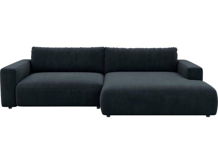 Ecksofa MUSTERRING LUCIA L-Form , schwarz (schwarz samt), B:296cm H:81cm T:190cm, Flachgewebe VALMONT (60% Baumwolle/40% Leinen), Leder PURO, pigmentiertes Leder, Microfaser CRONA (100% Polyester), Flachgewebe FLORIS (100% Polyester), Leder BAX, pigmentiertes Leder, Sofas von Musterring